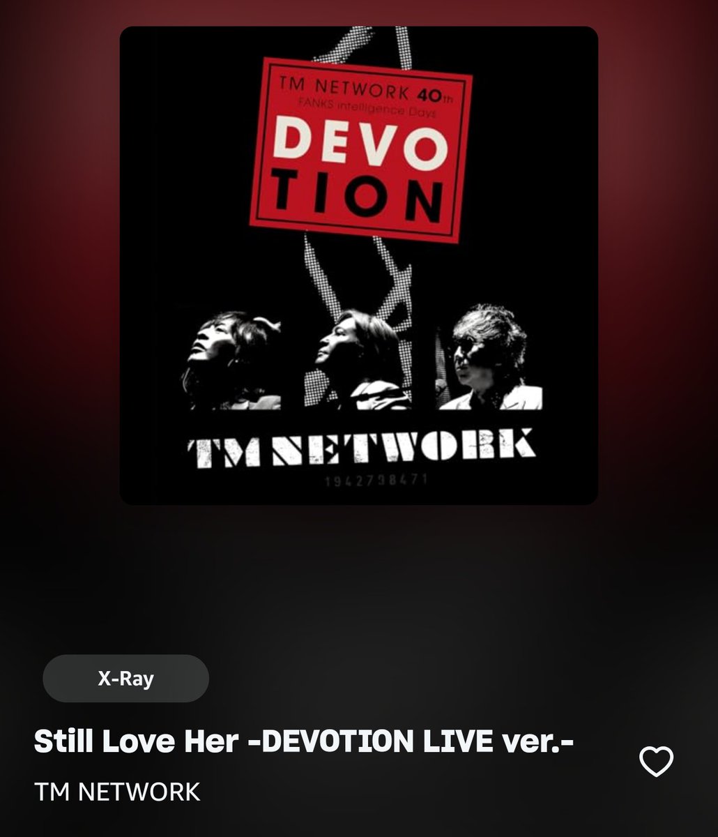 KinyoubiNoKuma's tweet image. 生演奏主体で３人の声も聴こえて原曲のアレンジも大好物ですがこのバージョンもかなり好きです☺

#TMNETWORK 
#DEVOTION
#StillLoveHer