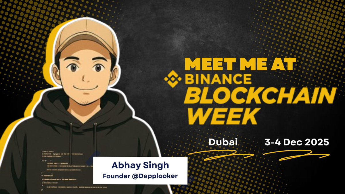 gm Dubai ☀️

Just landed and gearing up for <a href="/binance/">Binance</a> Blockchain Week.

If you’re building anywhere in the AI and DeFi, let’s meet and jam.

Coca-Cola Arena all day. DMs open.