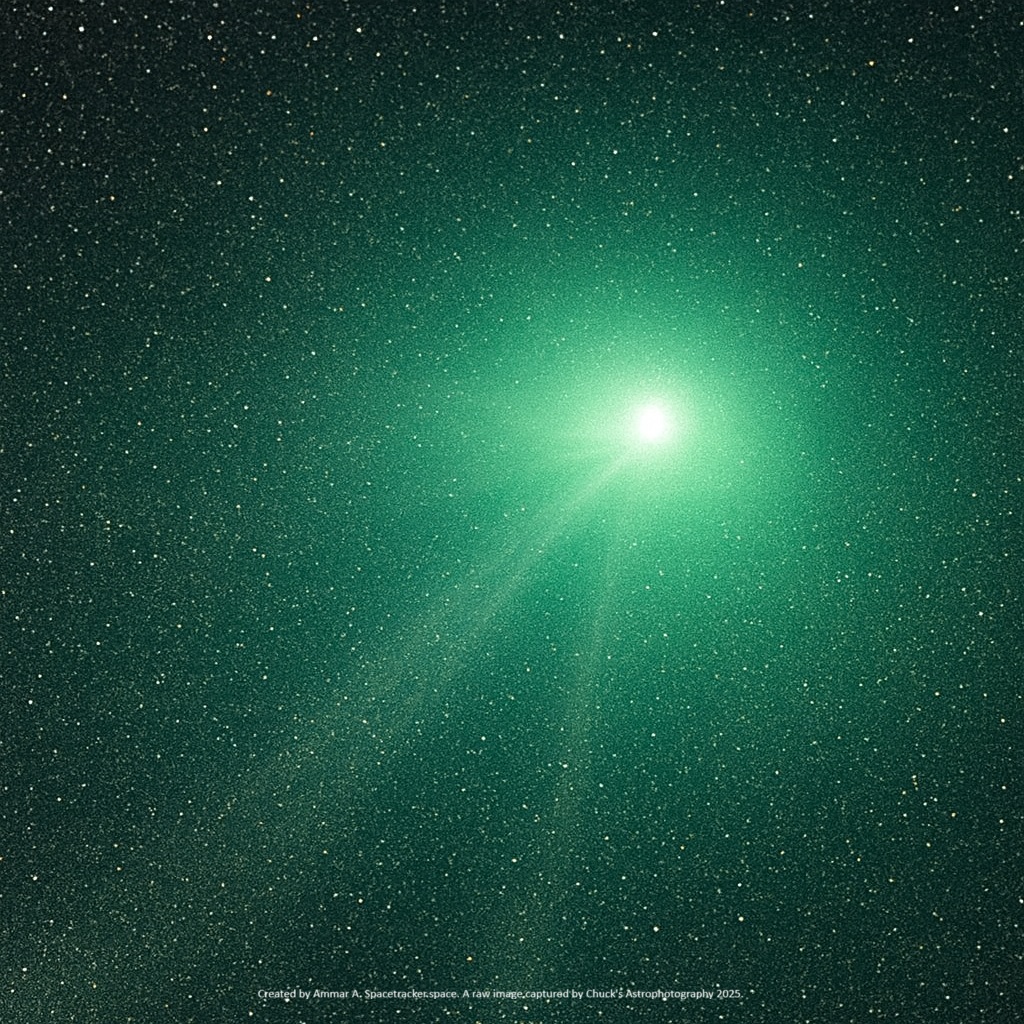 3I/ATLAS — Pixel-by-Pixel Coma Reveal
A New SpaceTracker Refinement Method Exposes Hidden Jets (Dec 2 2025)
3I/ATLAS Images: spacetracker.space/timeline
Processed by Ammar A. — SpaceTracker.space

🌌 INTRODUCTION

Tonight’s refinement of 3I/ATLAS marks the most detailed coma-jet