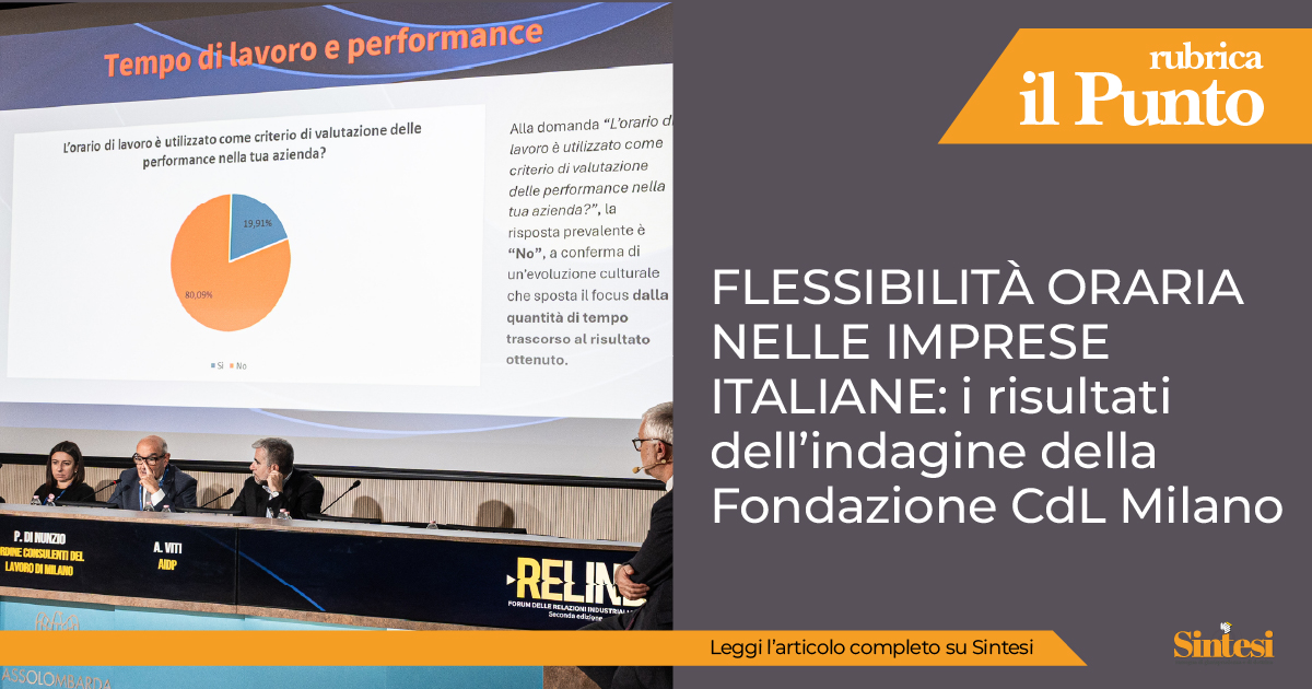 💬 Flessibilità oraria nelle imprese italiane: cosa emerge davvero?

Leggi l’editoriale 
consulentidellavoro.mi.it/estratti-rivis…

#FlessibilitàOraria #LavoroCheCambia #RELIND2025 #ConsulentidelLavoro #Sintesi