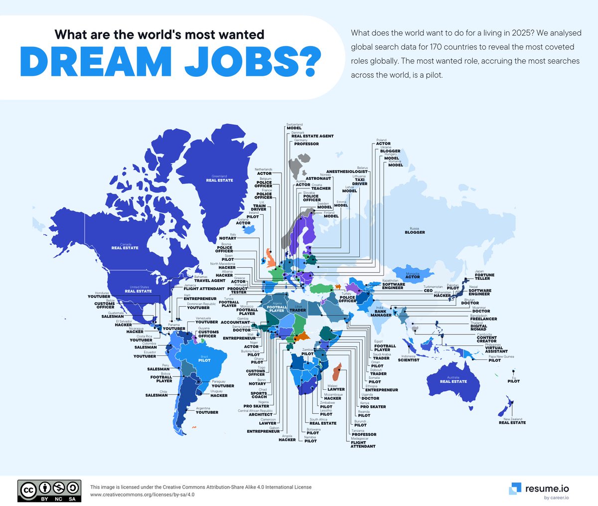 TheDataHubX's tweet image. Dream Jobs by Country 💼

1. 🇮🇳 India - Bank Manager
2. 🇺🇸 United States - Real Estate 
3. 🇨🇳 China - Scientist
4. 🇯🇵 Japan - Fortune Teller
5. 🇬🇧 United Kingdom - Train Driver
6. 🇫🇷 France - Police Officer
7. 🇩🇪 Germany - Professor
8. 🇨🇦 Canada - Real Estate
9. 🇳🇬 Nigeria - Pro…