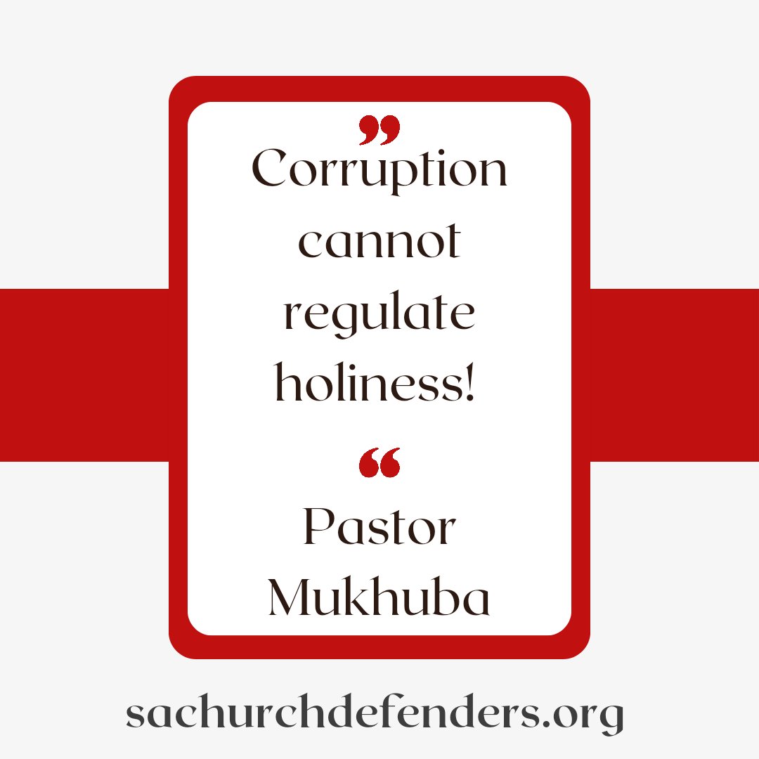 LEST WE FORGET.

When Pastor Mukhuba declared, “Corruption cannot regulate Holiness!” she spoke for every believer who refuses to bow to ungodly systems attempting to silence the Church.

South Africa must remember:
It is not corruption, political agendas, or captured