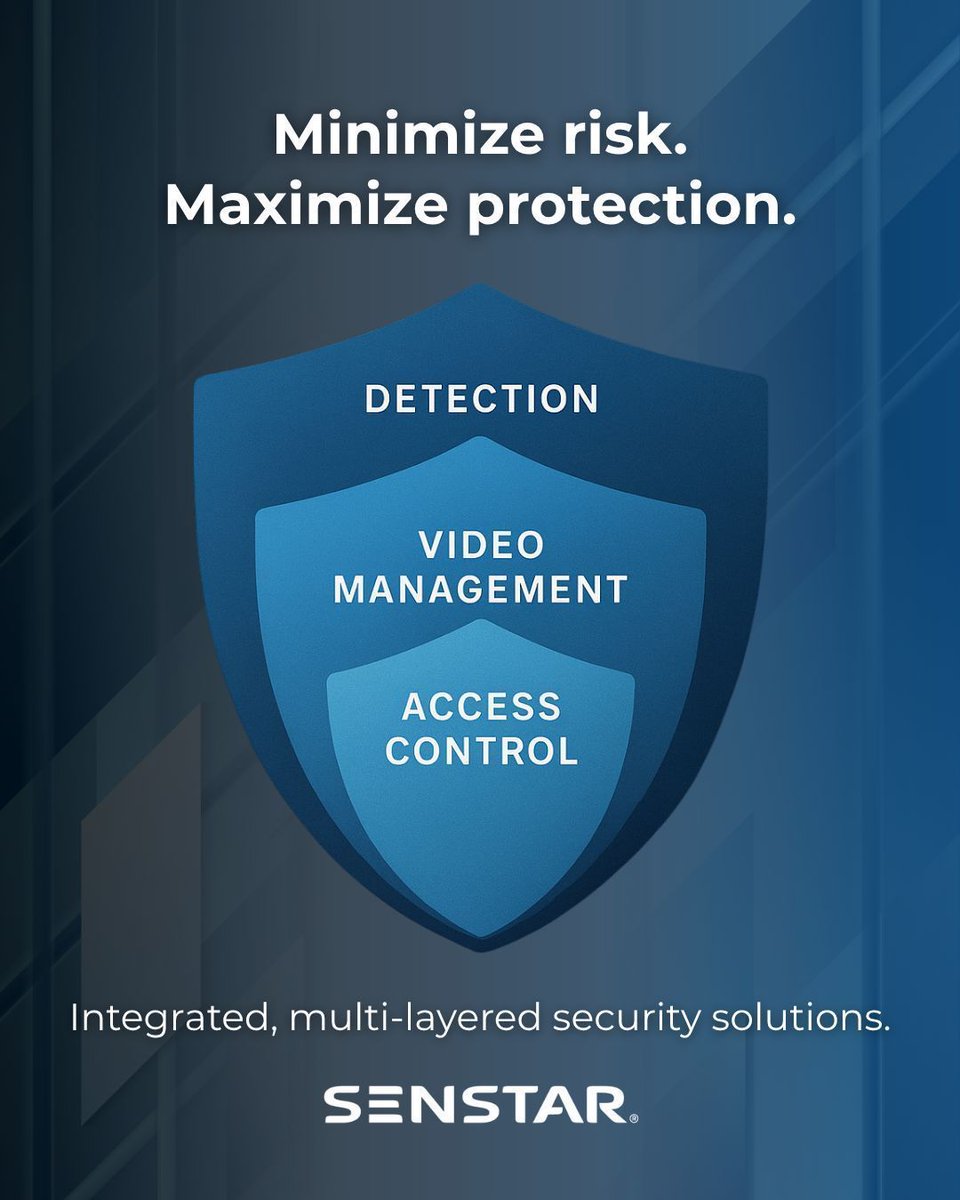 SenstarCorp's tweet image. Risk comes in many forms — theft, break-ins, supply chain disruptions.
Senstar helps you minimize #risk with integrated, multi-layered security solutions built for your unique needs.
What’s your biggest #security concern?
Let’s talk. ➜ buff.ly/xCbdbNU