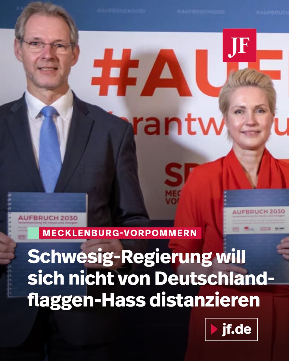 Mecklenburg-Vorpommerns Gleichstellungsbeauftragte brüstet sich in einem Video damit, Deutschlandfahnen abzureißen. Dann löscht sie das Video, doch der JF liegt es vor. Die Landesregierung will sich von dem Hass auf Deutschlands Nationalfarben auf Nachfrage nicht distanzieren.