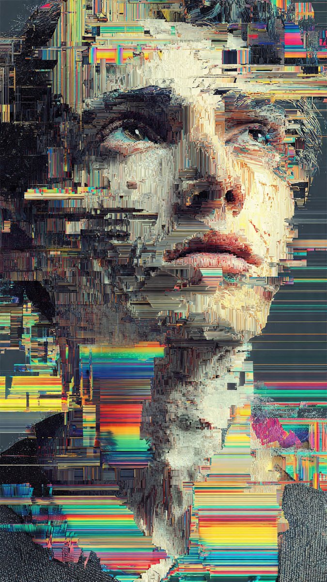 CoreAILab's tweet photo. 🎨 DATA MOSH GLITCHSCAPE 📷 

Prompt :  [SUBJECT] as a Data Mosh Glitchscape Portrait. Intentionally distorted, pixelated, and fragmented, with vibrant streaks of [COLOR1] and [COLOR2] emerging from the digital decay https://t.co/sGDIuAOpEQ