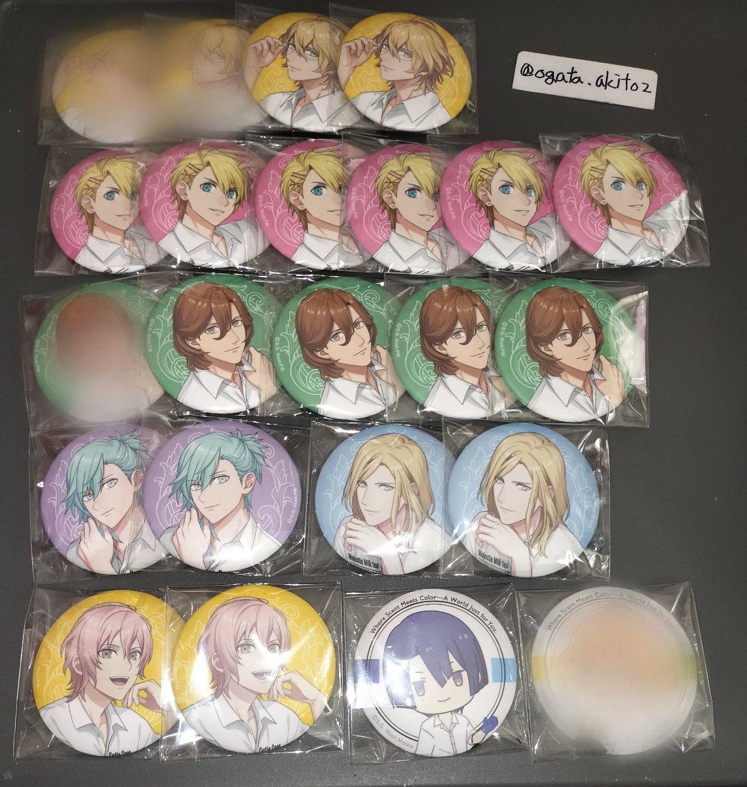 交換】うたプリ グラショ 譲) CCL缶バッジ：☆蘭丸 FP缶バッジ：那月2