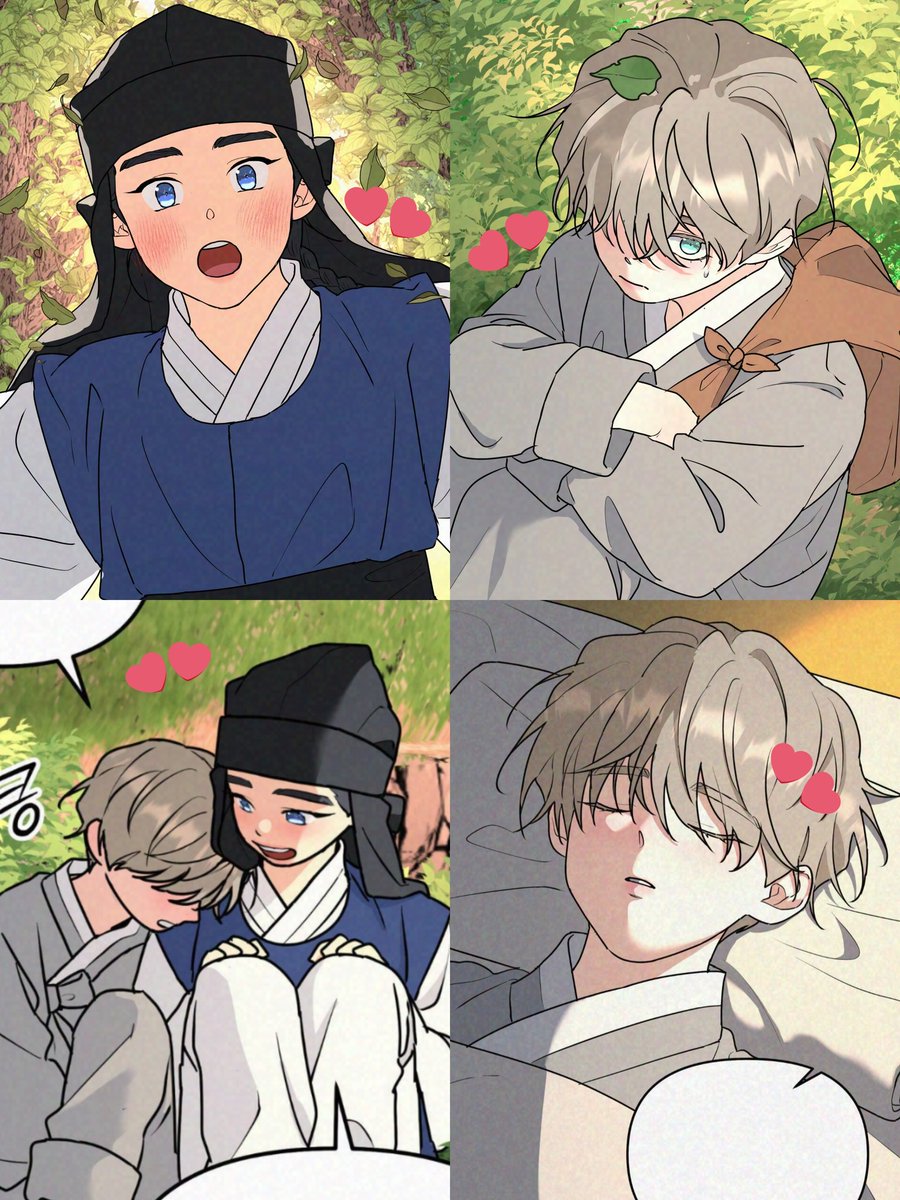 little taekyung taking good care of baby heeseo was so adorable &amp; precious 🥹💙💚🍃 the way taekyung went out to look for him 😮 &amp; his gentleness 🥹😫😭💗 sleeping heeseo looks like an angel 🥹🤍✨️
it seems that someone made a fuss not seeing his husband when he woke up☹️🤣😭💔