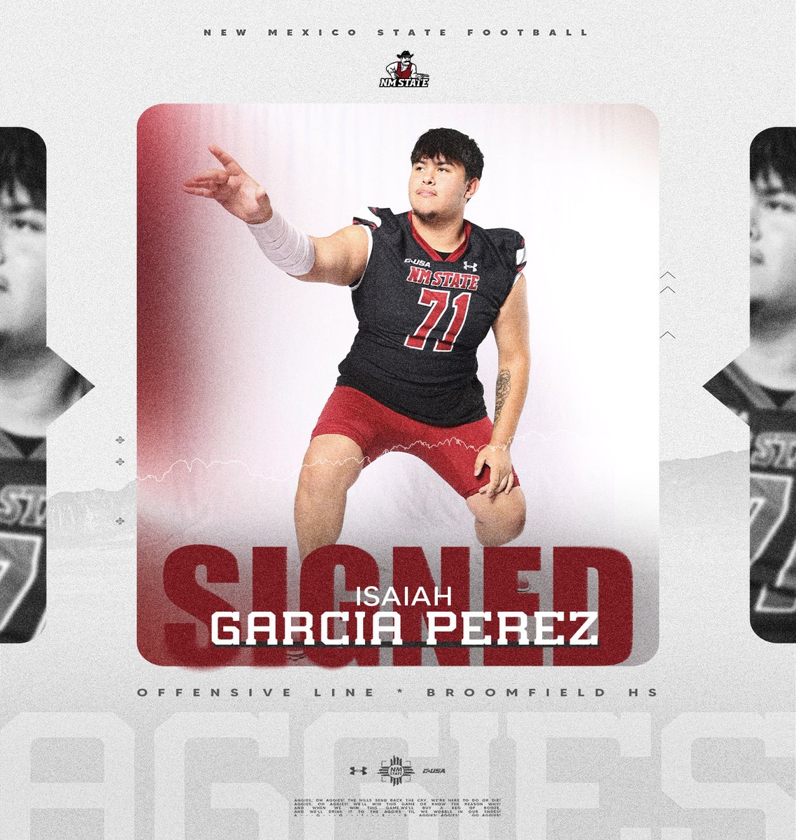 NMStateFootball's tweet photo. Got us a protector! Glad to have you, @IsaiahGP71!💪

#NSD26 X #RideForTheBrand https://t.co/49hJUB1FjU