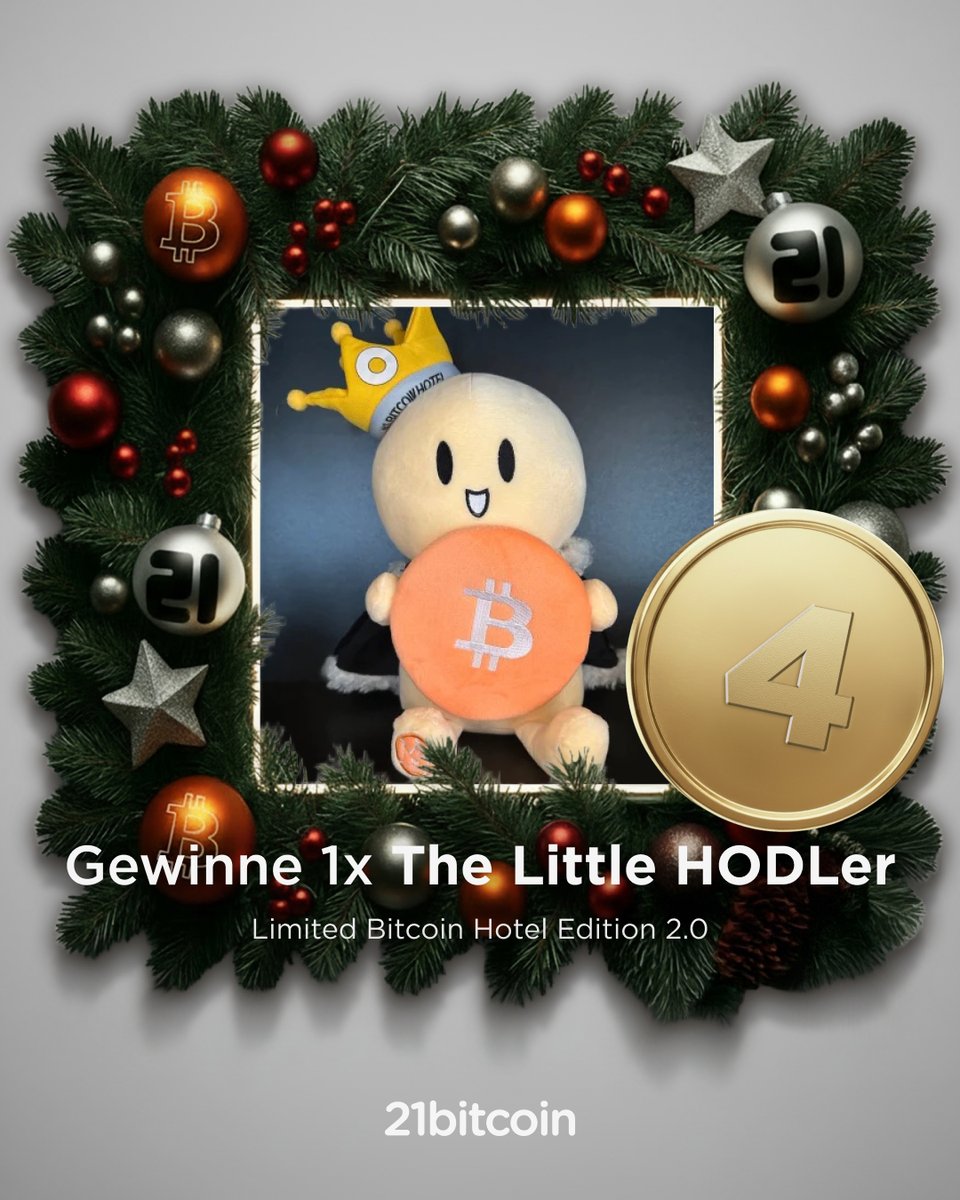 Gewinne einen Little HODLer in der Limited Bitcoin Hotel Edition 🎄

So machst du mit: 
➡️ Folge <a href="/bitcoin_hotel/">Bitcoin Hotel</a> &amp; <a href="/21bitcoinApp/">21bitcoin 🇪🇺</a> 
🔁 Teile diesen Post 
💬 Kommentiere, wohin du den HODLer mitnehmen würdest

Der Gewinner wird morgen, am 5. Dezember, bekannt gegeben.

Viel Glück! 🤞