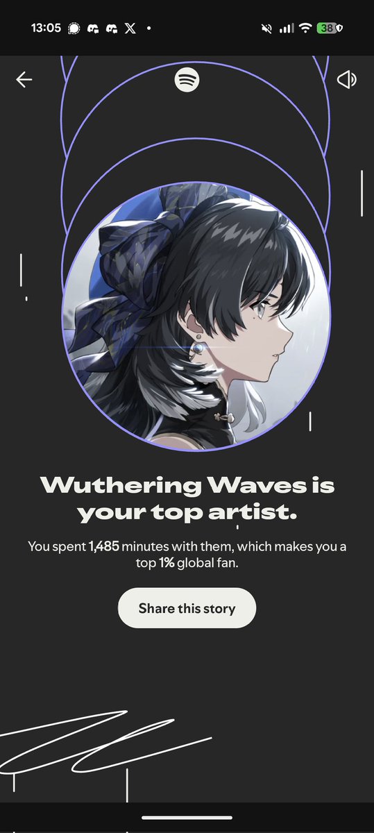 Komidano's tweet photo. Oh my god 😂 #SpotifyWrapped #WutheringWaves #WuWa https://t.co/07JbceZsZ5