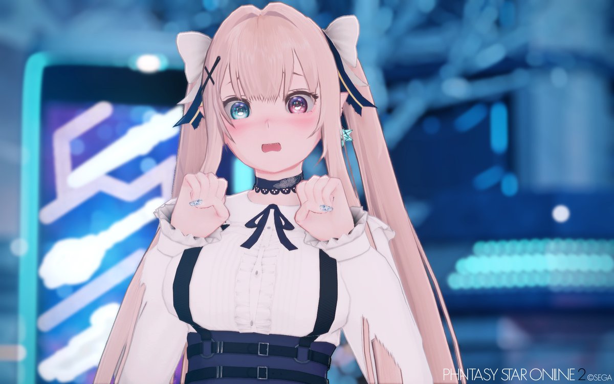 PSO2_himek's tweet image. 表情カスタム、とりあえずいろいろいじってみた感じ、アニメ風の表情がとても作りやすくなった印象。
とくに口回りが大きく動かせるようになってとても自然な表情が作れるので表情豊かになりました。…