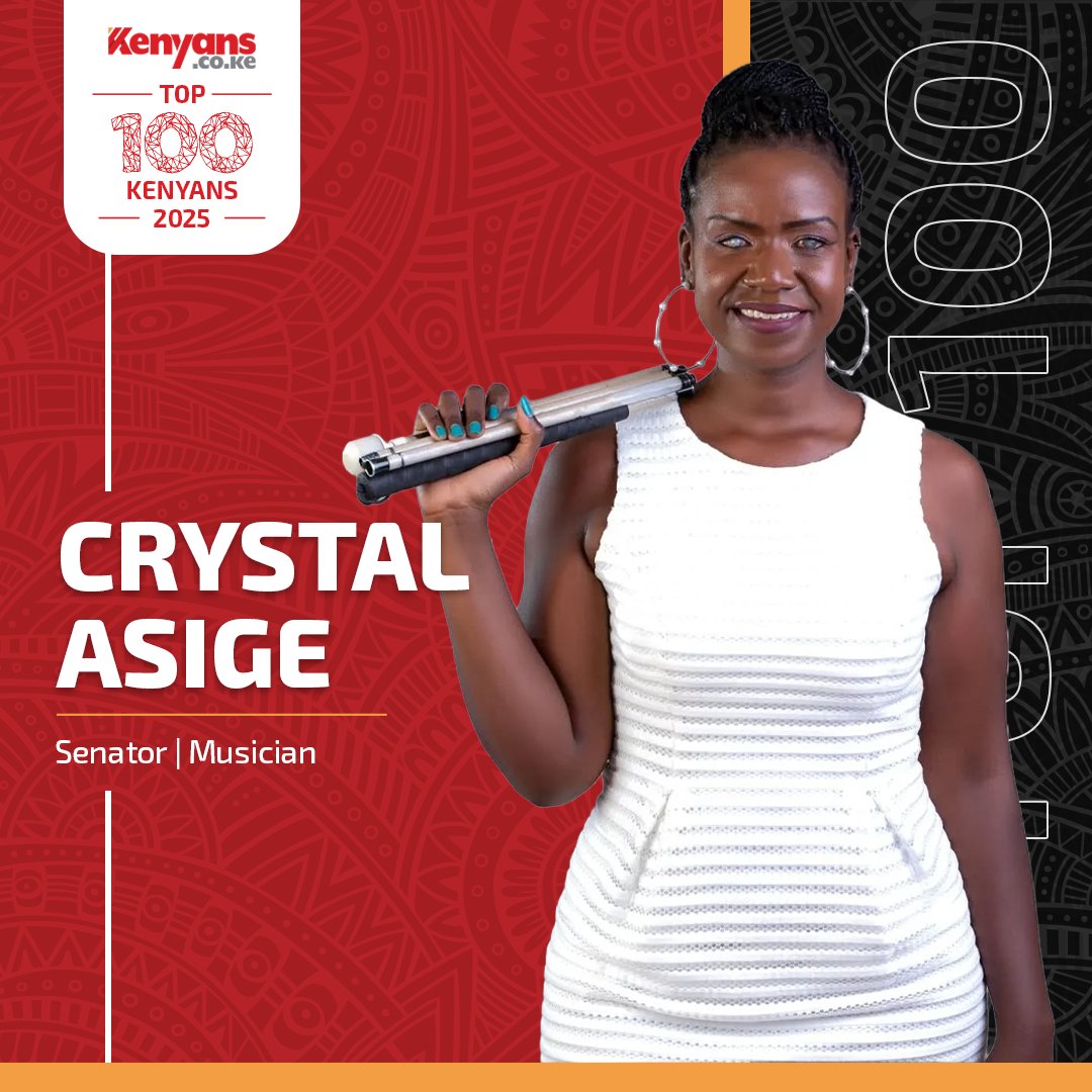 TeamKenyaSports's tweet photo. A well deserved win for Crystal Asige. #Top100Kenyans2025 https://t.co/T9lN7WyDVB