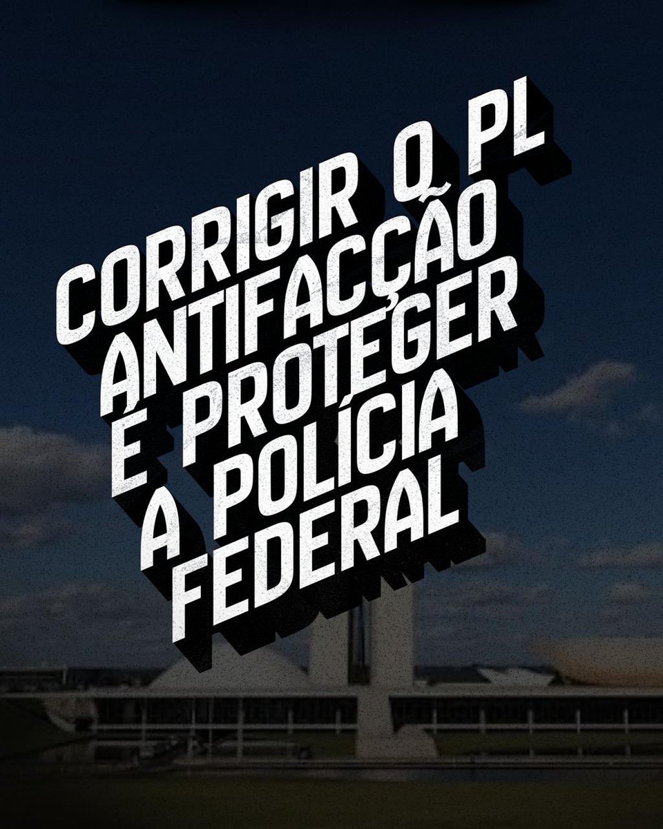 Senadores, o Brasil exige compromisso com a segurança pública.

Tags do dia:

LEI ANTIFACÇÃO DO LULA
DEFENDAM A PF
BRASIL CONTRA O CRIME

O PL Antifacção chegou ao Senado, e agora é a oportunidade de corrigir as distorções feitas na Câmara e restaurar o texto original defendido