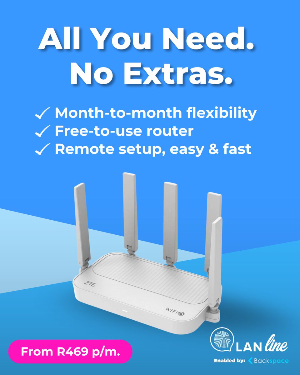 Lanline_Tech's tweet photo. Sign Up Today 

Pretoria, your upgrade is here — get fibre in your area now.
Say goodbye to slow speeds and hello to seamless streaming.
Fast, reliable fibre at your doorstep — sign up today.
📞 021 201 0500 | 📧 info@lanline.co.za | 🌐 https://t.co/tH6hSbsn4J https://t.co/6Pyyc8SbtF