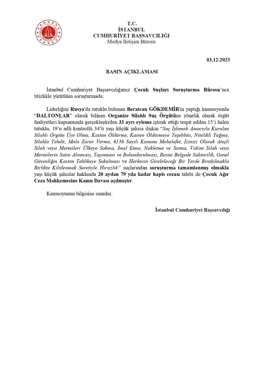 İstanbul Cumhuriyet Başsavcılığı (@istanbulcbs) on Twitter photo 