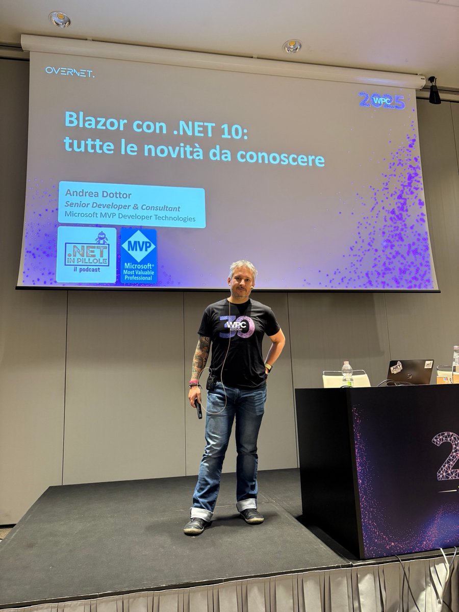 MircoVanini's tweet image. ⁦@dottor⁩ on stage @wpc2025 #blazor #dotnet
