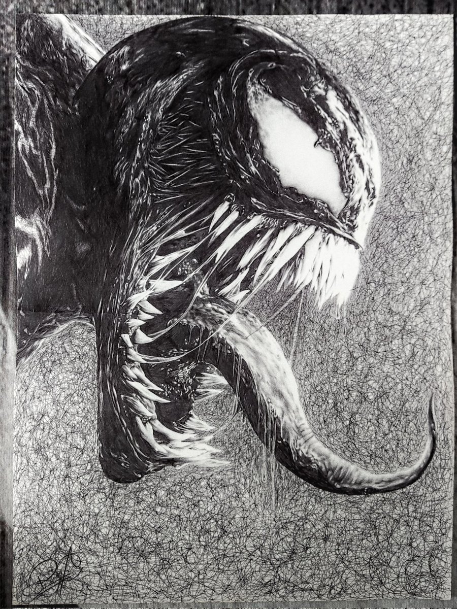 Venom, ballpoint on a3 paper. (2019)