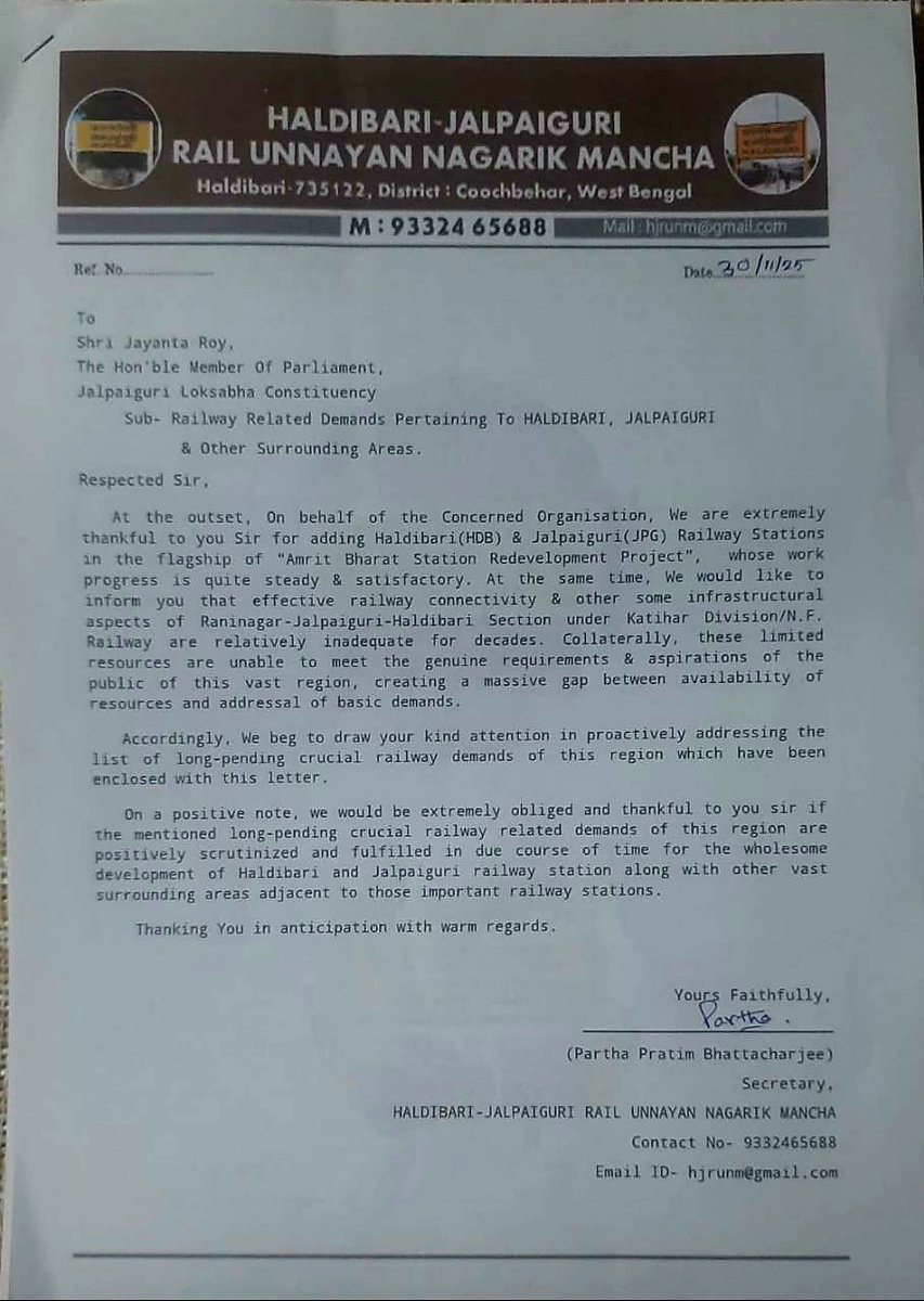 SUDIPTA199711's tweet photo. @AshwiniVaishnaw @RailMinIndia @JayantaRoyJPG @EasternRailway @drmsdah @srdomsdah @RailNf @drm_kir Sir, There is A Persistent Demand To Run 12363/64 KOAA-HDB Tri-Weekly Intercity Express On Daily Basis, This is Much Needed For The People, It May Run Via-AZ On The Alternative Days https://t.co/aFRD1NcOaZ