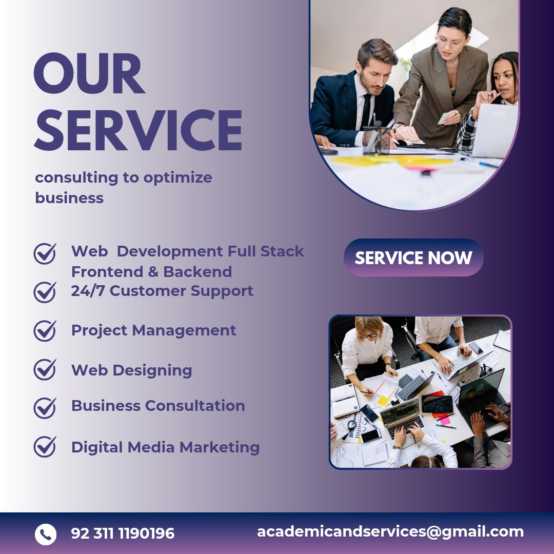 services135811's tweet image. Ready to optimize your business for the digital age? From full-stack web development to expert business consultation and 24/7 support, we provide the services you need to grow. Click &quot;Service Now&quot; and let&apos;s build your success!
#BusinessOptimization #FullStackDevelopment