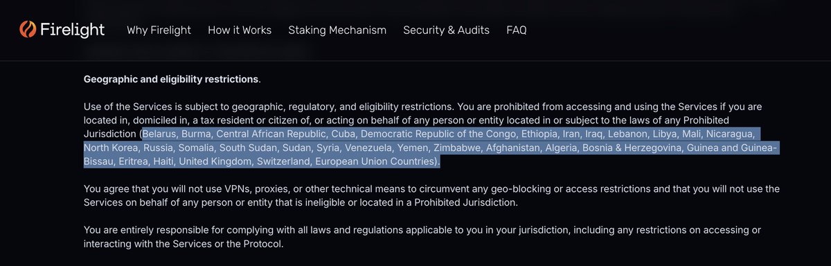 CommunityFlare's tweet photo. ⚠️ Firelight Excluded Participants:

❌Belarus
❌Burma
❌Central African Republic
❌Cuba
❌Democratic Republic of the Congo
❌Ethiopia
❌Iran
❌Iraq
❌Lebanon
❌Libya
❌Mali
❌Nicaragua
❌North Korea
❌Russia
❌Somalia
❌South Sudan
❌Sudan
❌Syria
❌Venezuela
❌Yemen
❌Zimbabwe
❌Afghanistan
❌Algeria
❌Bosnia & Herzegovina
❌Guinea and Guinea-Bissau
❌Eritrea
❌Haiti
❌United Kingdom
❌Switzerland
❌European Union Countries

https://t.co/N14bXxsMNx