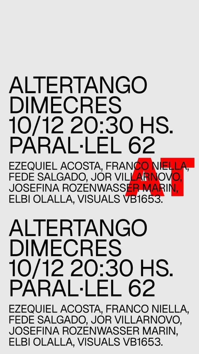 altertango's tweet image. Altertango celebra el dia mundial del tango al @parallel62bcn ft Visuals de VB1653 
#tangobarcelona #concertsbarcelona