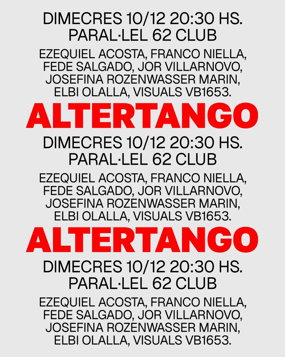 altertango's tweet image. Altertango celebra el dia mundial del tango al @parallel62bcn ft Visuals de VB1653 
#tangobarcelona #concertsbarcelona