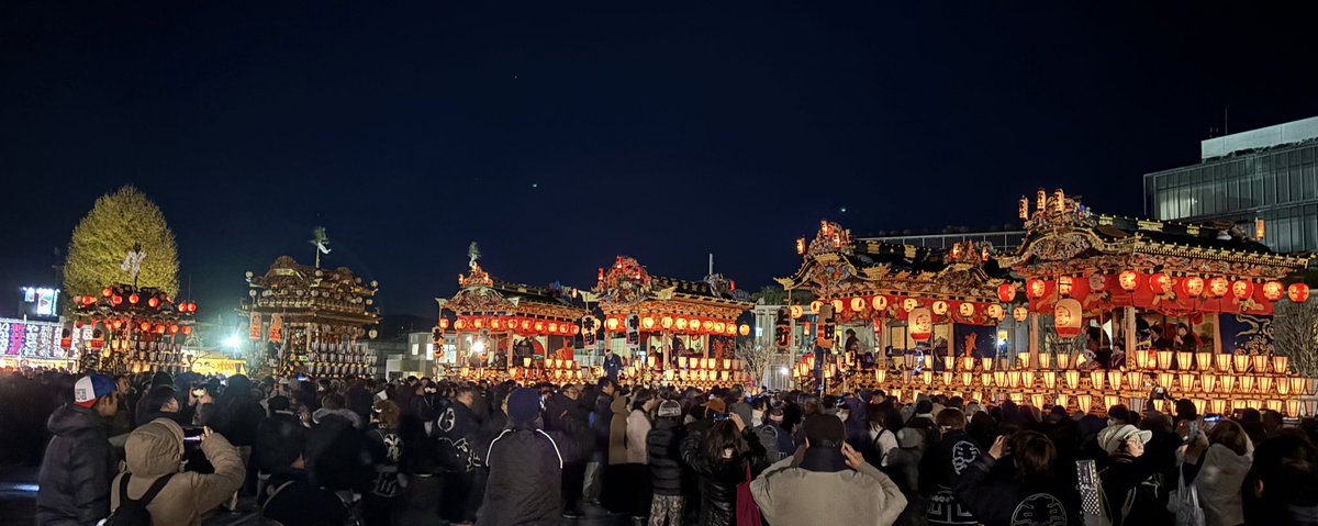 potekuma_kun_'s tweet photo. #秩父夜祭スターマインのおすそ分け #御旅所 #屋台笠鉾そろい踏み https://t.co/XtZp3k4V5J