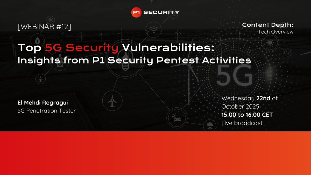 The TelcoSec Talk Webinar is going live soon - mailchi.mp/p1sec/webinar-…