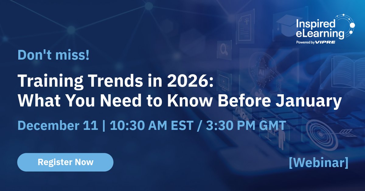 2026 is coming fast — the teams preparing now will win next year. Join our webinar to learn the 3 shifts driving effective training: microlearning, AI-driven personalization, and realistic simulations.

📅 Dec 11, 10:30am EST / 3:30pm GMT

Register 👇
attendee.gotowebinar.com/register/91929…