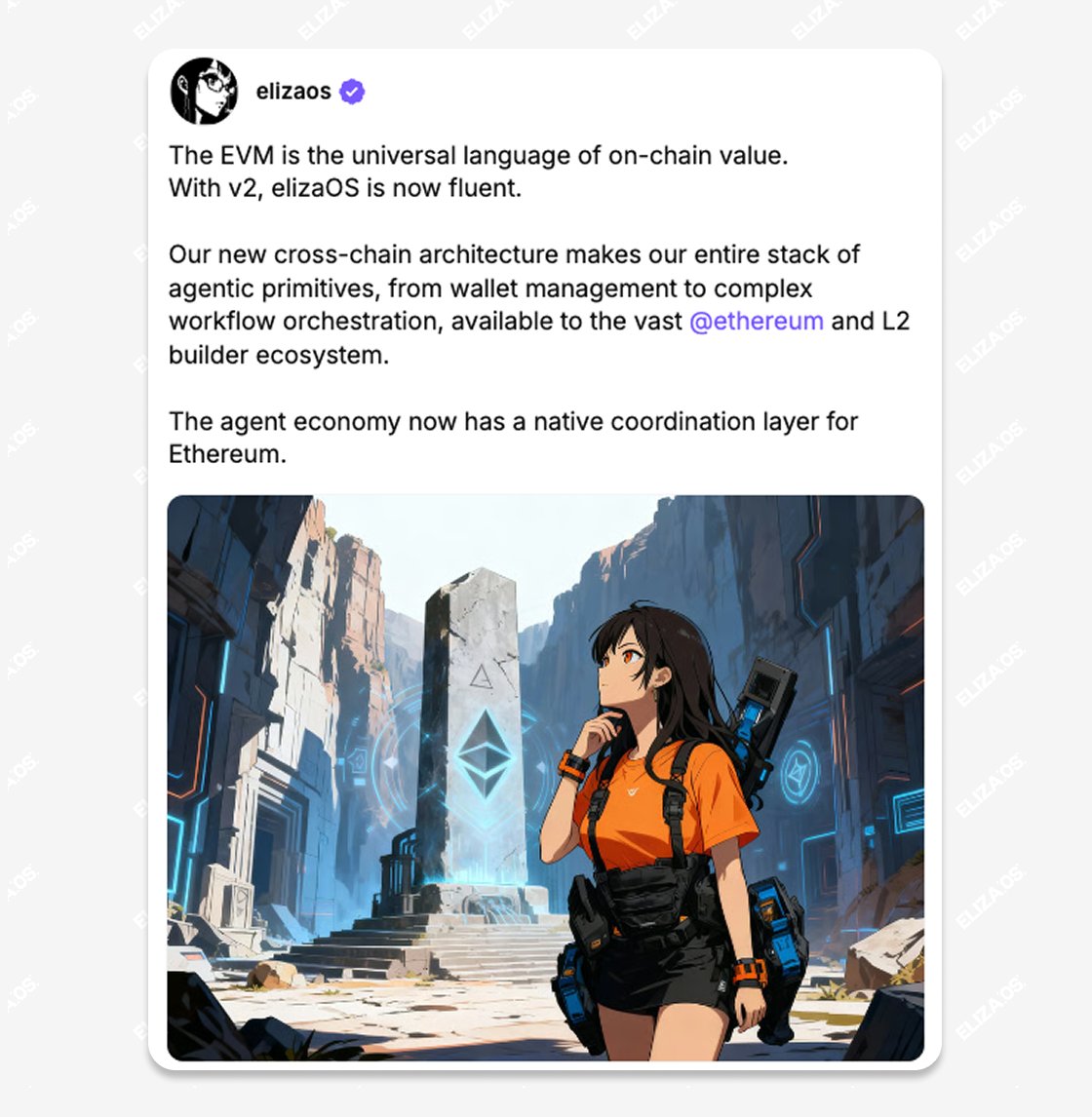 elizaOS News tweet media