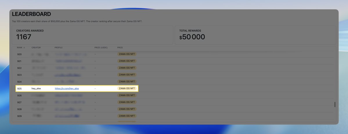 Turns out the journey for the <a href="/zama/">Zama</a> OG NFT was way less complicated than I thought! You should definitely hop into the new/next season of the #ZamaCreatorProgram guys :)

Thanks again <a href="/CryptoMage_YT/">CryptoMage 🧙‍♂️</a>