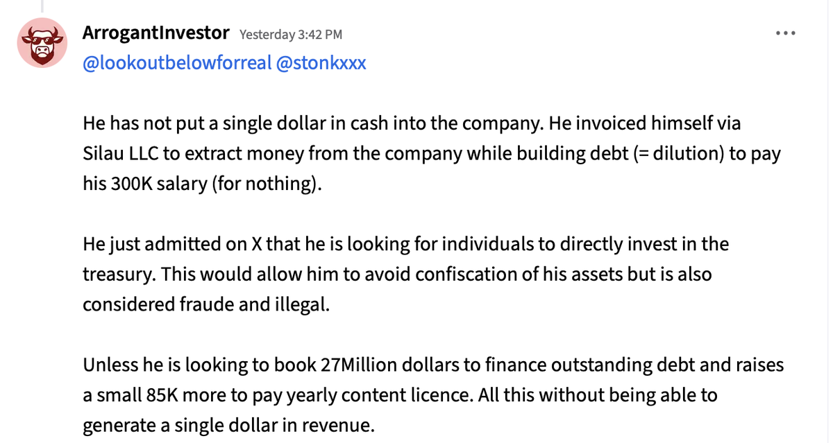 wilberwallace91's tweet photo. It looks like there's some great $Segi points here, and perhaps the $Segi CEO can answer. 

If any asks a question, they are a “basher”... that seems like there's no accountability for the CEO.

https://t.co/ykix0kUEn6 https://t.co/auqrPSPVfz
