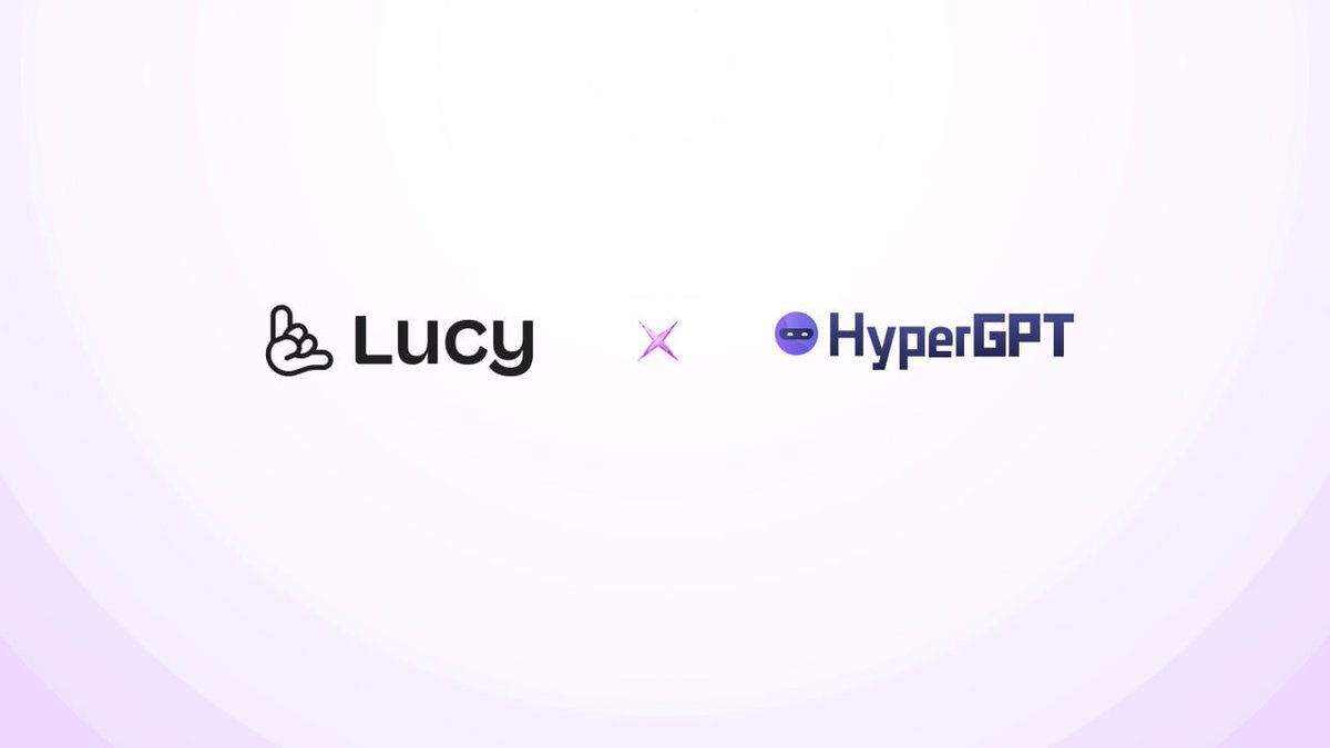 LucyOSAI's tweet image. We’re excited to announce a partnership between Lucy and @hypergpt. By integrating Lucy’s agent OS with HyperGPT’s decentralized AI marketplace, we will enable:

· AI‑powered, natural‑language search to find AI apps effortlessly
· AI‑driven analytics that surface actionable…