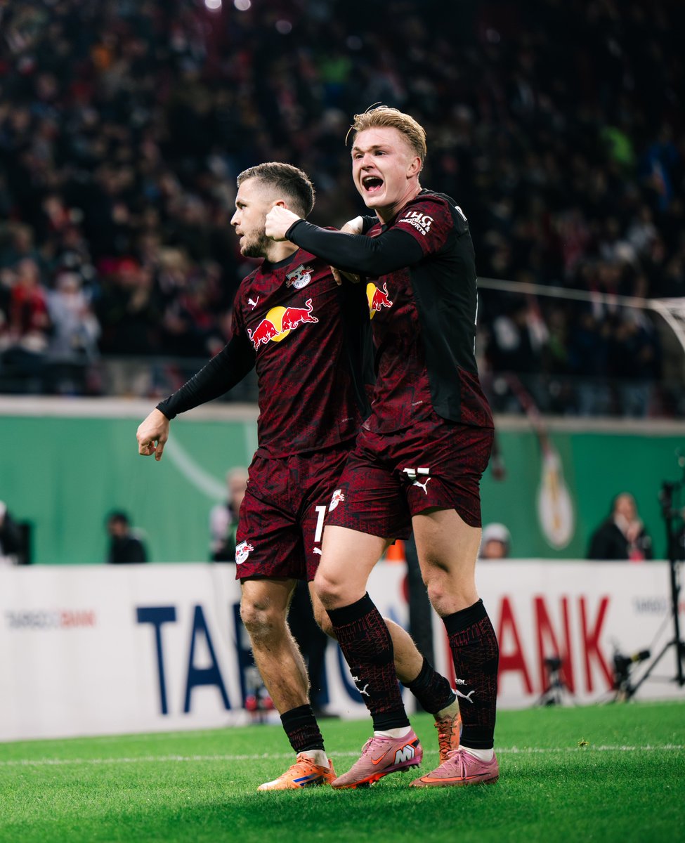 RBLeipzig_EN's tweet photo. Conrad's first assist, Kosta's comeback from injury and Finke's first cup game for the Red Bulls.
Congrats to you all, lads! 👏
#RBLFCM https://t.co/hh4dBNExdo