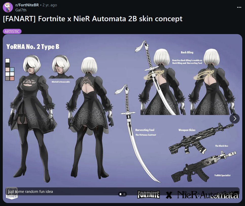 Stev3_54's tweet photo. @NieRGame Nier x fortnite 😭😭😭 https://t.co/BlbAawQwBo