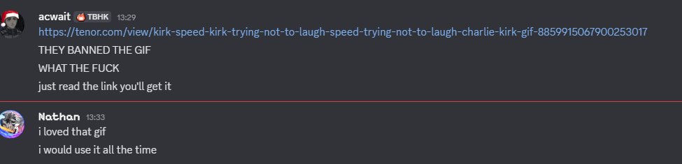 acwaitlive's tweet image. guys they banned the kirkified my mom kinda homeless gif 😭