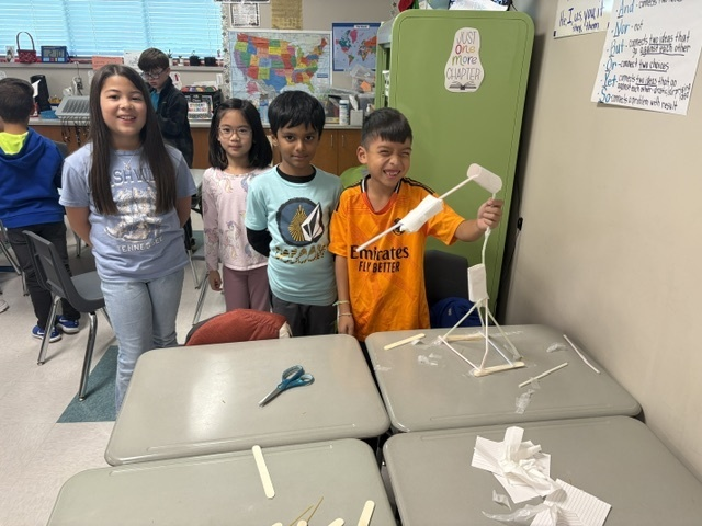 Mrs. Walker's third grade class experimented with various materials to create a new object. The challenge was to build the tallest, sturdiest tower. Mission accomplished! #Alvinisd