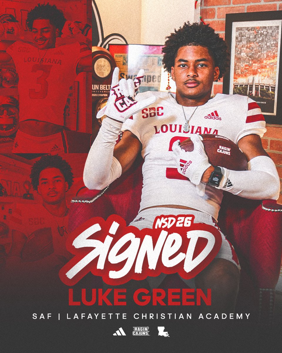 Signed with the #cULture is LCA standout <a href="/LukeGreen003/">Luke Green</a> 

#GeauxCajuns | #NSD26