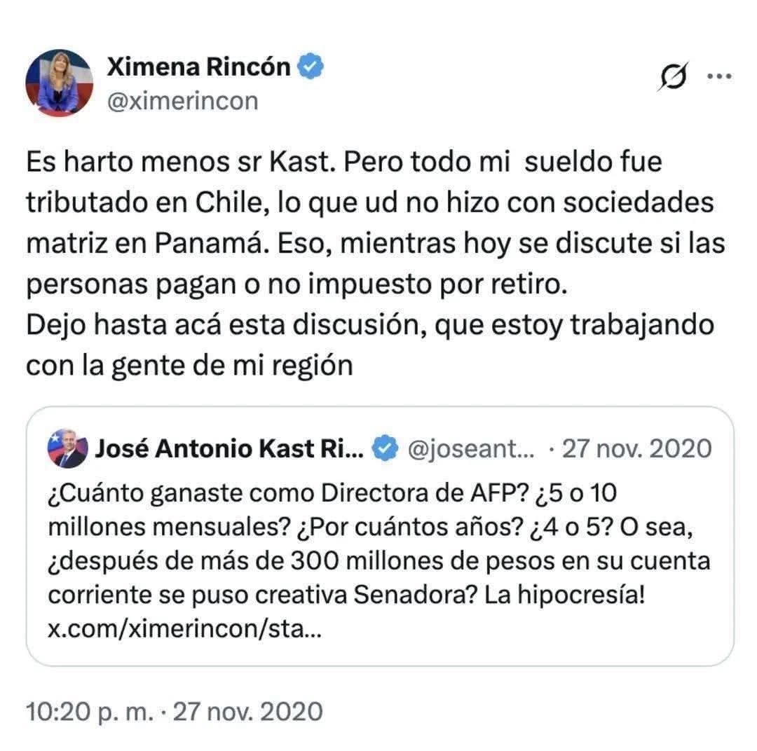 No le da vergüenza apoyar a un fascistas  <a href="/ximerincon/">Ximena Rincón</a> después de cantar el pueblo unido con el brazo en alto... y de las críticas hacia tu persona de parte de tu candidato?