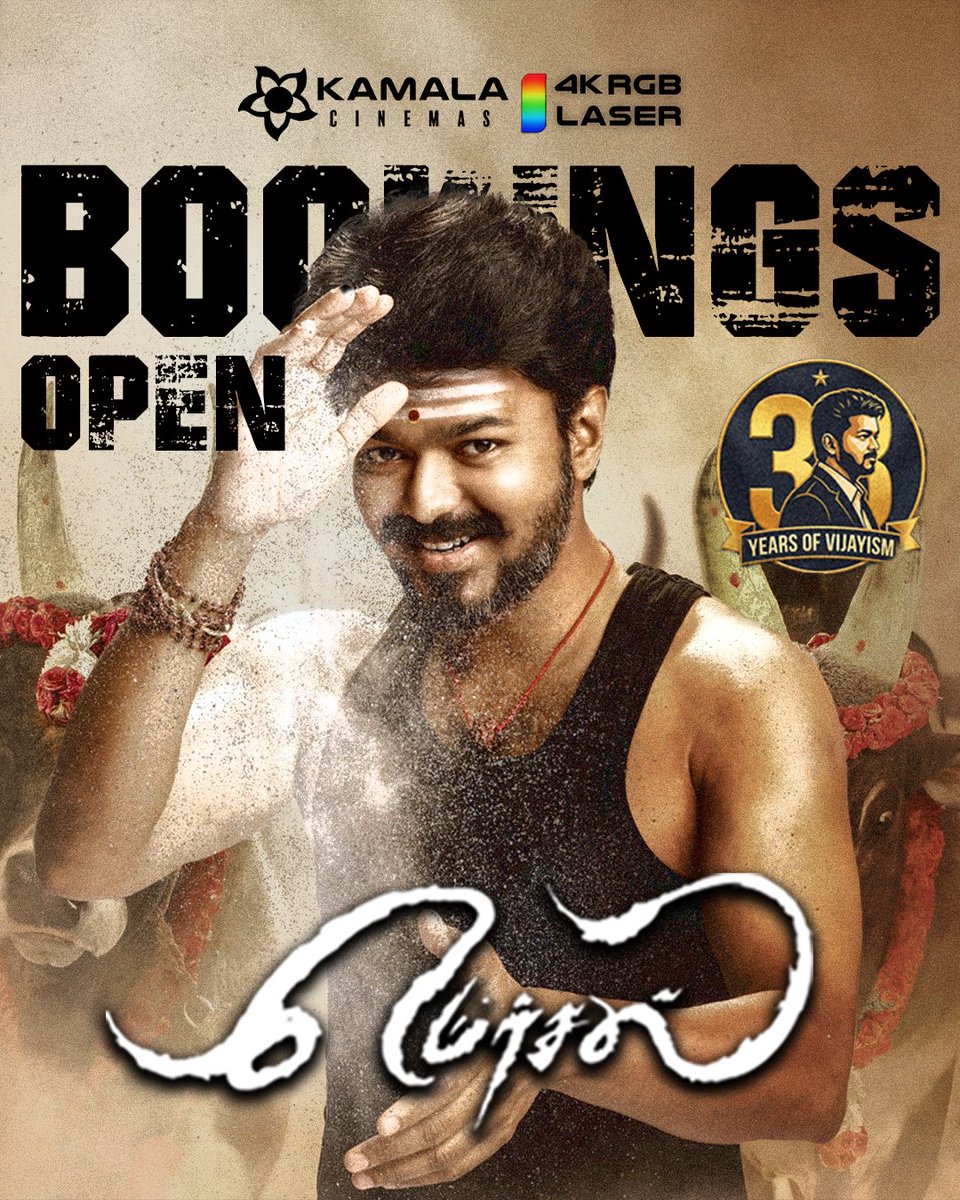 kamala_cinemas's tweet image. To celebrate 33 Years of Vijayism, we’re bringing back #Mersal this Sunday at 12:30 P.M on the RGB Laser Kamala Main Screen 🔥

#33yearsOfVijayism @actorvijay #ThalapathyVijay