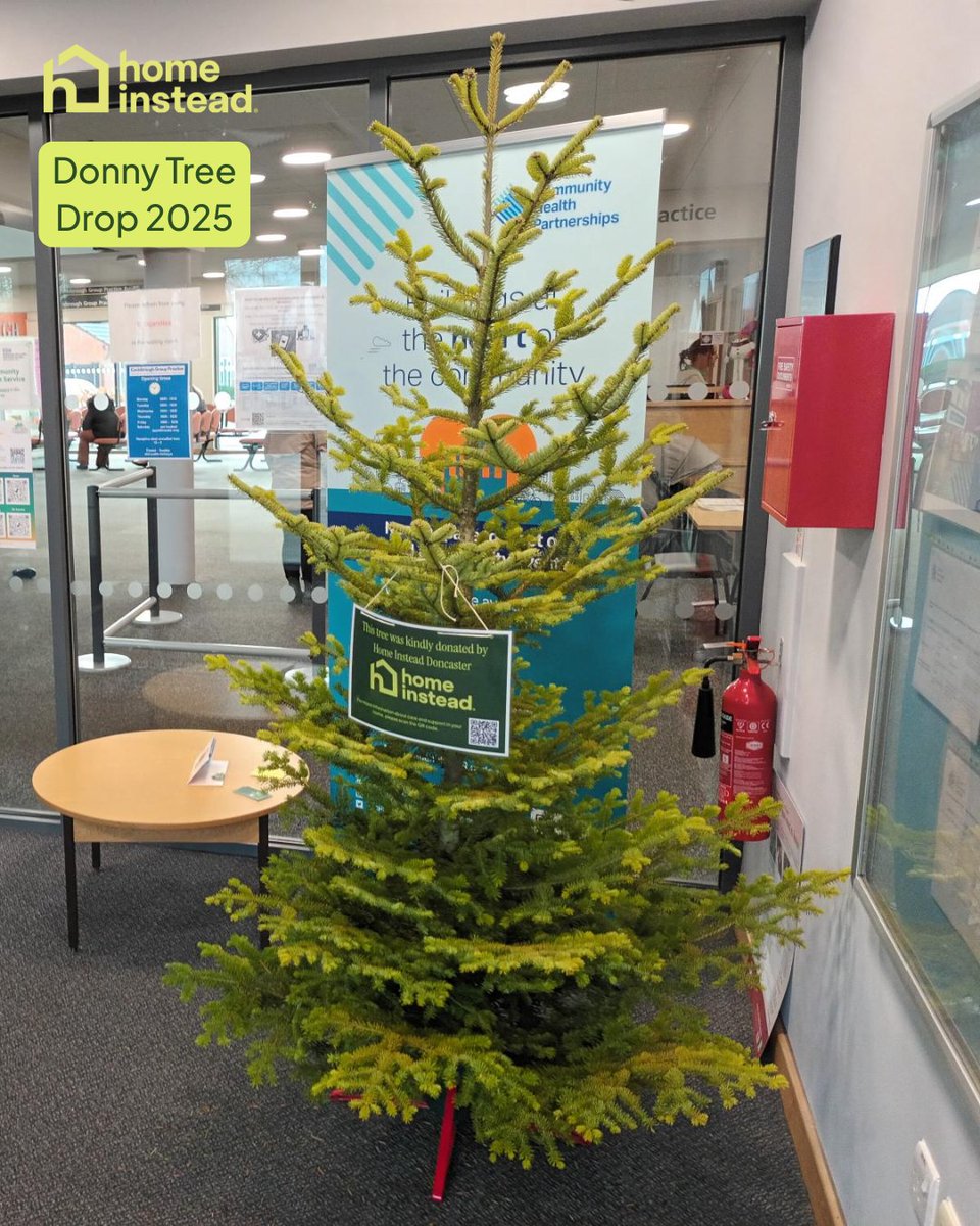 HI_Doncaster's tweet photo. We continued our Donny Tree Drop today and were delighted to visit White Wings Askern, Denaby Springwells Centre and The Stone Centre Conisbrough to deliver a complimentary Christmas tree.๐โจ๐#DonnyTreeDrop #FestiveCheer #CommunitySupport #HomeInstead #LocalCommunity https://t.co/V6uPhqd5WM