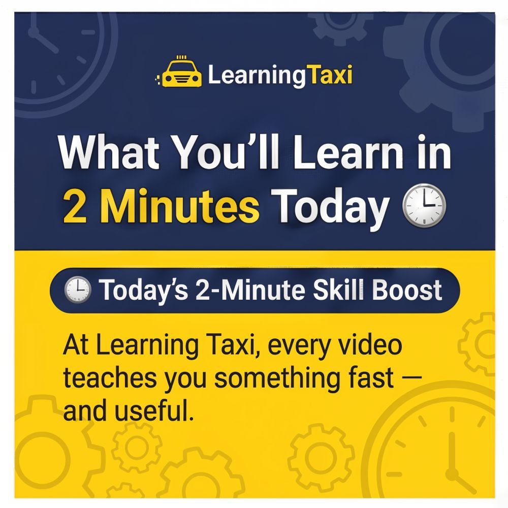 LearningTaxi's tweet image. Every day, Learning Taxi gives you a new skill in 2 minutes or less.
Whether it&apos;s Python basics, advanced programming tricks, AI tools, or data analysis — we make learning fast and practical.
Explore more at LearningTaxi.com 🚖✨

#LearningTaxi #MicroLearning #PythonTips