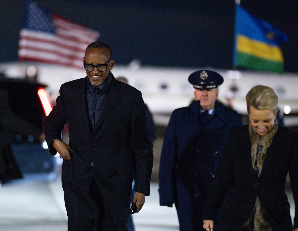 NewTimesRwanda's tweet photo. UPDATE: President #Kagame has landed in Washington, D.C. He’s set to meet with U.S. President Donald Trump and later join the signing of the Washington Accord, per Village Urugwiro. https://t.co/K8uzyZPHM4