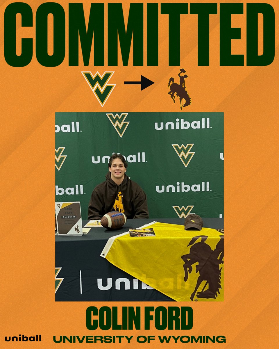 athleticswvhs's tweet photo. Congratulations to Colin Ford on signing with the University of Wyoming to play college football...Proud of you Colin!! https://t.co/sHyYd3Wj2F