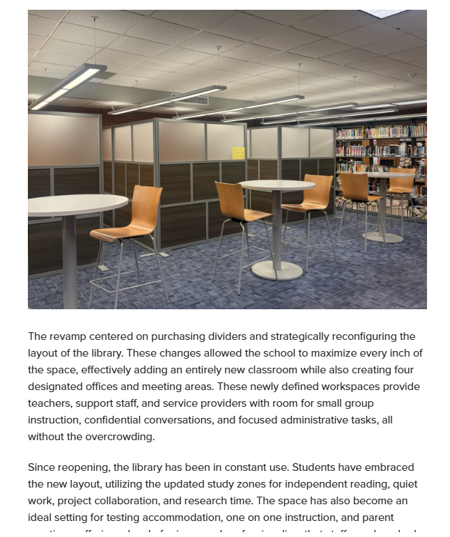 SpringfieldSD's tweet image. ETR Library Media Center Renovation #PrideInAllThings