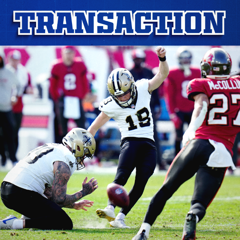 Colts's tweet photo. we have signed K Blake Grupe to the practice squad and released C Jimmy Morrissey from the practice squad.