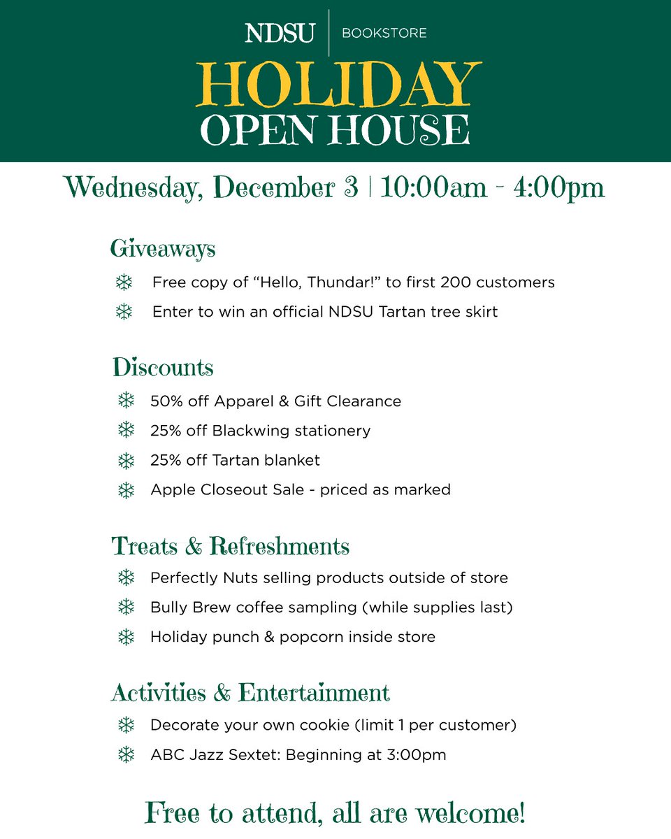Today's the DAY! ❄️

Our Holiday Open House is happening today! Check out all the fun we have in store (literally) to celebrate the holiday season 🎁

See you soon!! 👋