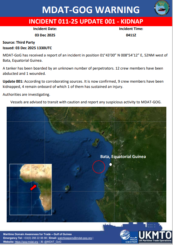 Maritime Domain Awareness for Trade Gulf of Guinea tweet media