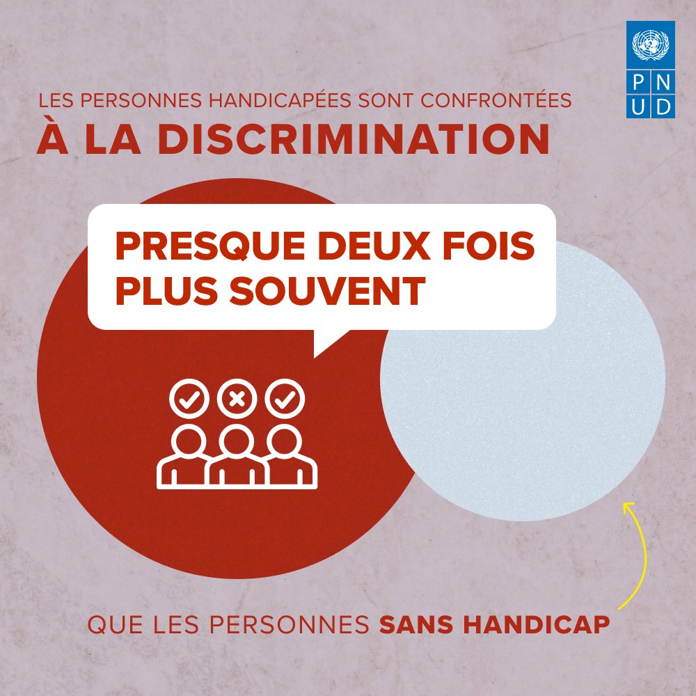La stigmatisation et la discrimination créent des obstacles majeurs pour les personnes vivant avec un handicap.

Ce mercredi, #DisabilityDay, réaffirmons notre engagement à construire un monde plus accessible &amp; inclusif pour toutes et tous.

via <a href="/UNDP/">UN Development</a>