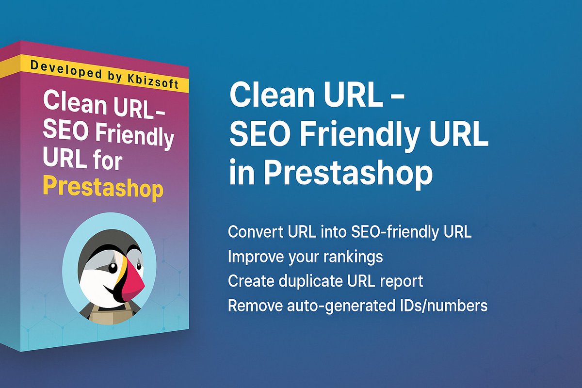 aaravnayar5's tweet image. Boost your PrestaShop SEO with clean, Google-friendly URLs!
The Pretty URL module removes IDs &amp;amp; numbers—making your links professional, readable, and optimized for ranking. 📈
Check it out! 🔧✨

addons.prestashop.com/en/seo-natural… 

#PrettyURL #PrestaShopPrettyURL #SEOFriendlyURL